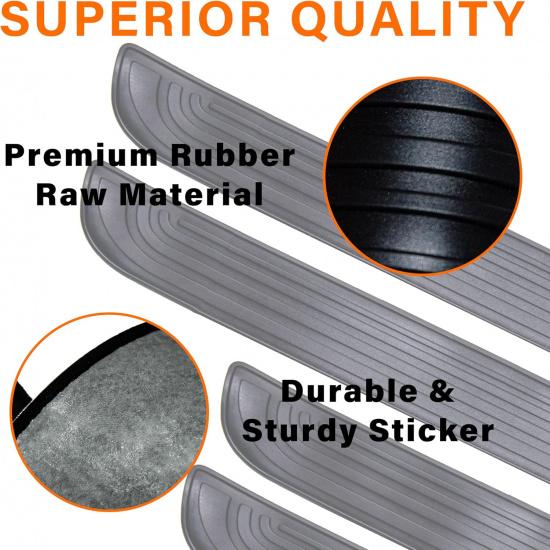 4PCS Car Door Sill Protector, Universal Threshold Protection for Car, Automotive Rubber Scratch Resistant Entry Sill Guards, Doors Edge Step Dust