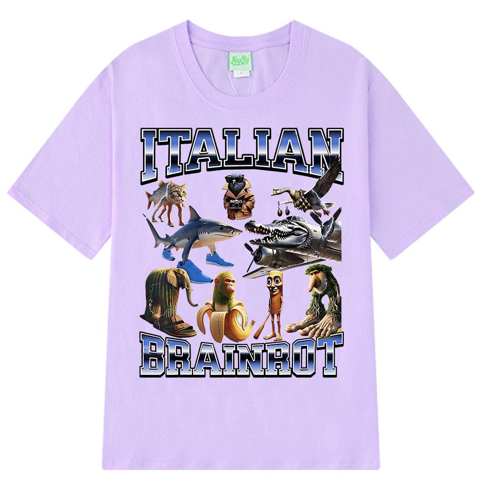 Italian Brainrot Funny Meme T-shirt Tralalero Tralala Tung Tung Tung Sahur Bombardiro Crocodilo Brr Brr Patapim Men Women Tshirt