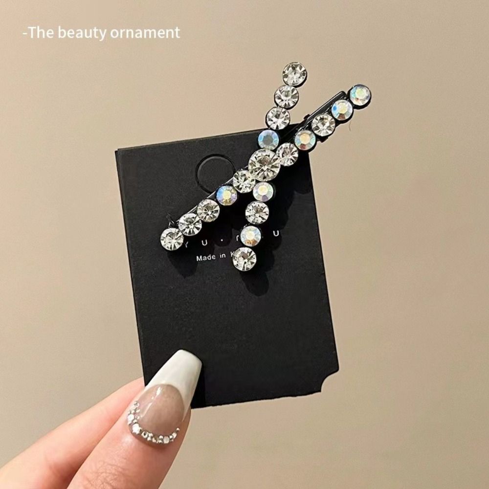 

Циркон Стразы Заколка для волос X-образная Крестообразная Шпилька Персонализированная Девочки белый