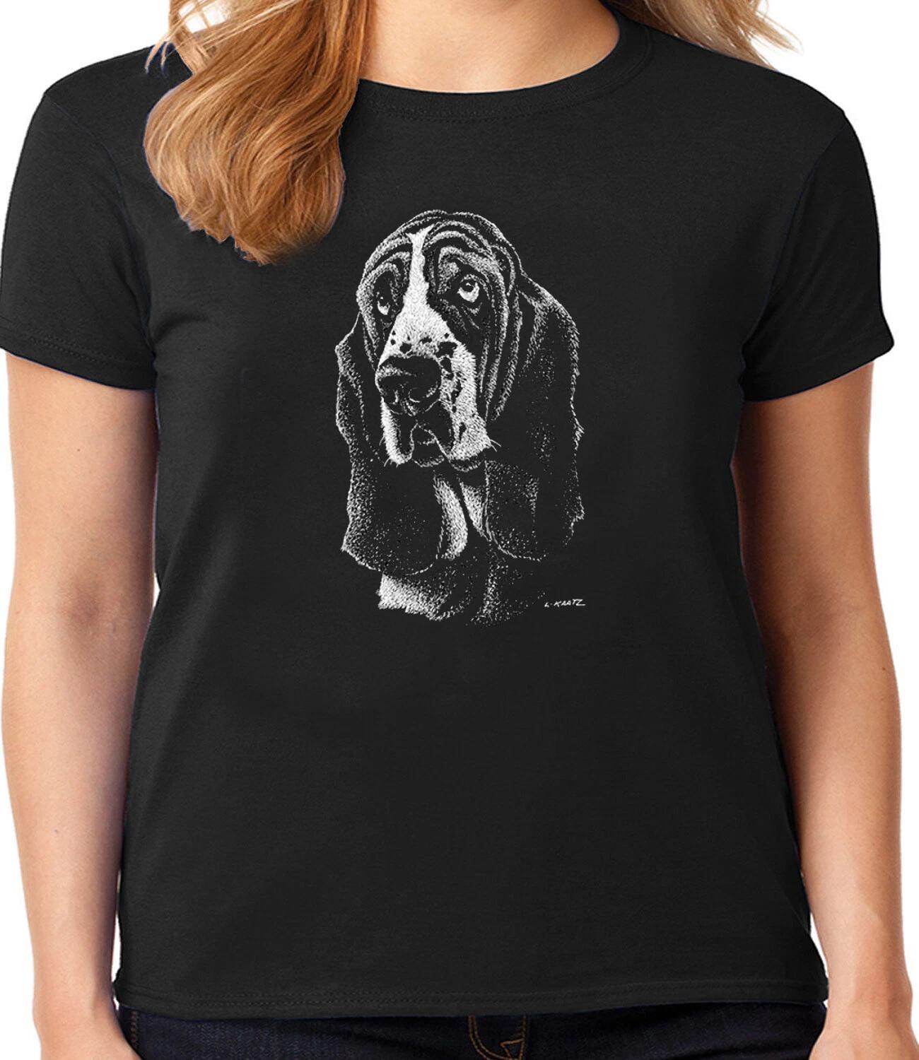 Basset Hound T-shirt for Women Ladies Tee Dog Breed Dog Person Gifts for Her XXXXL