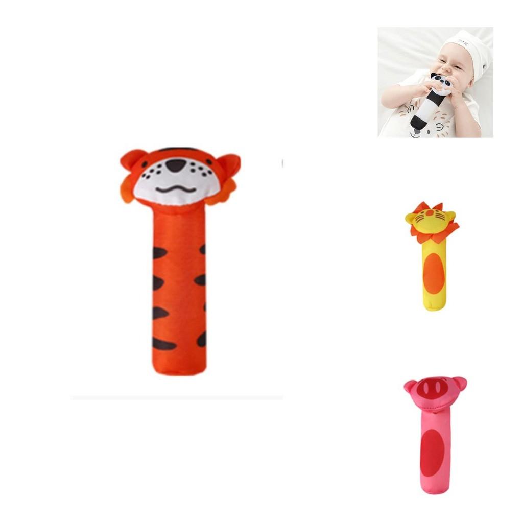 Cute Animal Bell Rattle Plush Toy For Soothing And Visual Development Of Newborns