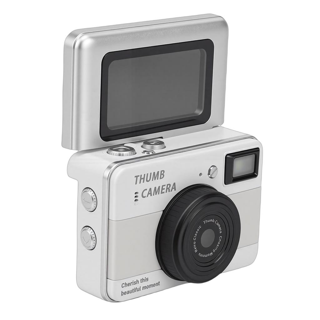 Keychain Camera 4K 68MP Digital Camera with 1.47in   Screen Fill Light Portable Small Selfie Camera Camcorder for Student Travel