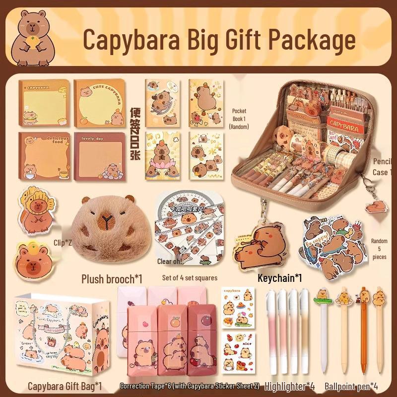 Capybara Large Capacity Pencil Case for Girls and Boys In Primary and Junior High School