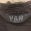 VAN JACKET Navy KW-81504 Wool Blend Hooded Logo Duffle Coat coat L Navy Green CheckUsed