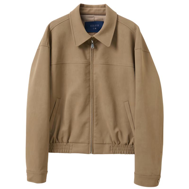 Куртка с лацканами из искусственной замши PU M