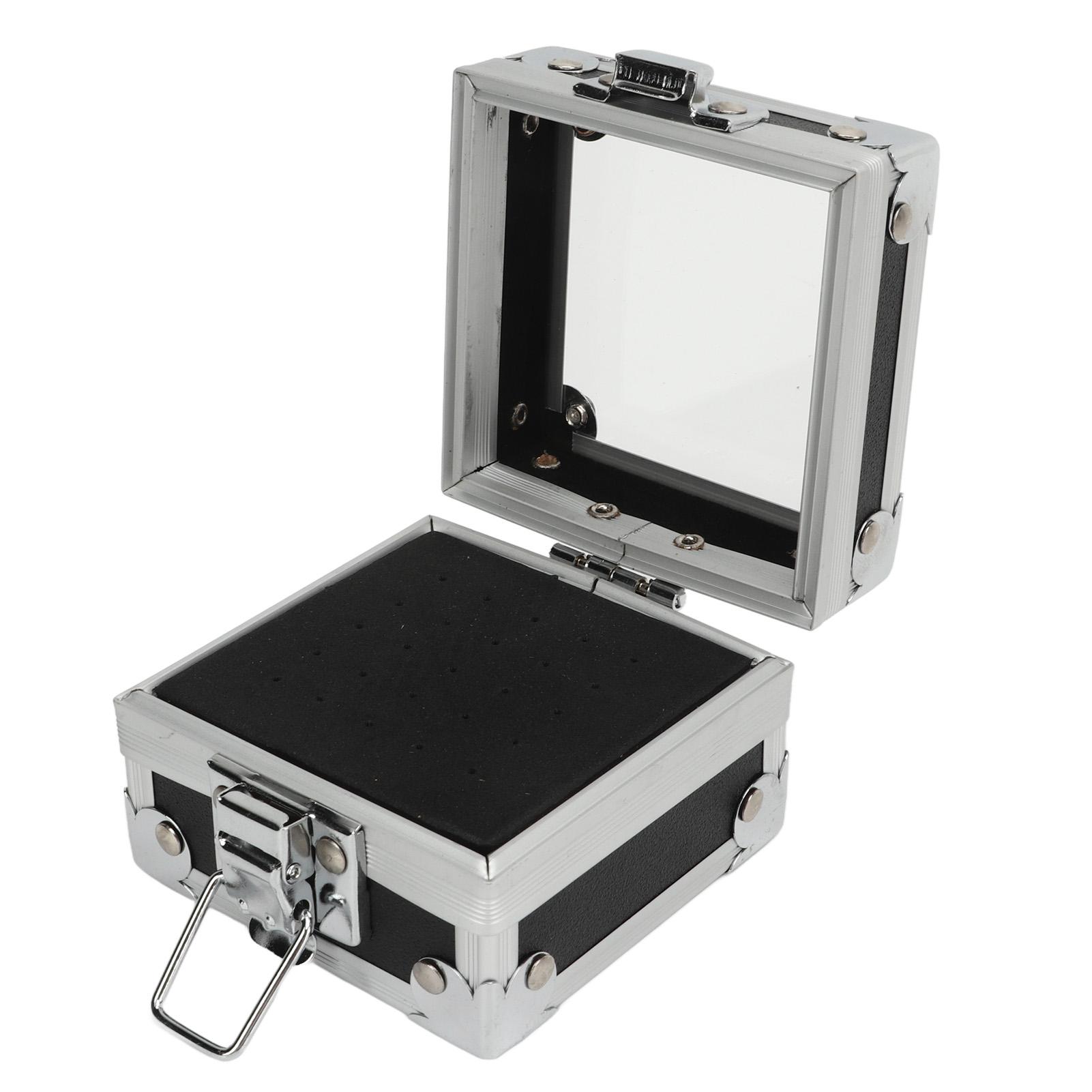 

Контейнер-держатель для сверл для ногтей, 25 отверстий, алюминиевый сплав, ящик для хранения шлифовальных насадок для ногтей, органайзер Black