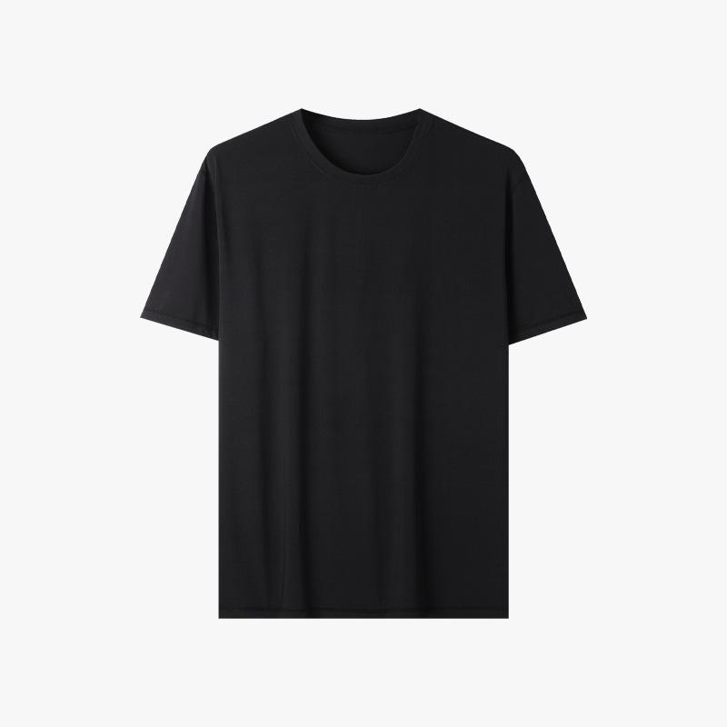 

Мужская быстросохнущая легкая дышащая спортивная футболка - лето 2025 г. 3XL (90~100 kg) чёрный