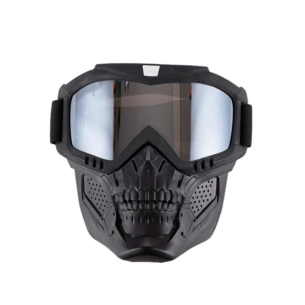 CS Tactical Skull Mouth Mask Motorcycle Off-Road Windshield Helmet Goggles Riding Mask