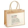 Beach Bag - PLANETEE - Jute with Mathis Pocket Definition - Cotton - Printed In France - 43 X 33 Cm