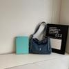 Casual Denim Crossbody Bag For Women With Drawstring Switch And Soft Material For Daily Wear