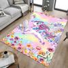 1PC Unicorn Flowers Non-Slip Floor Carpet, Office, Family, Bedroom, Studio - Large Area Rug,Decorative Mat, Longlasting Material-C0456