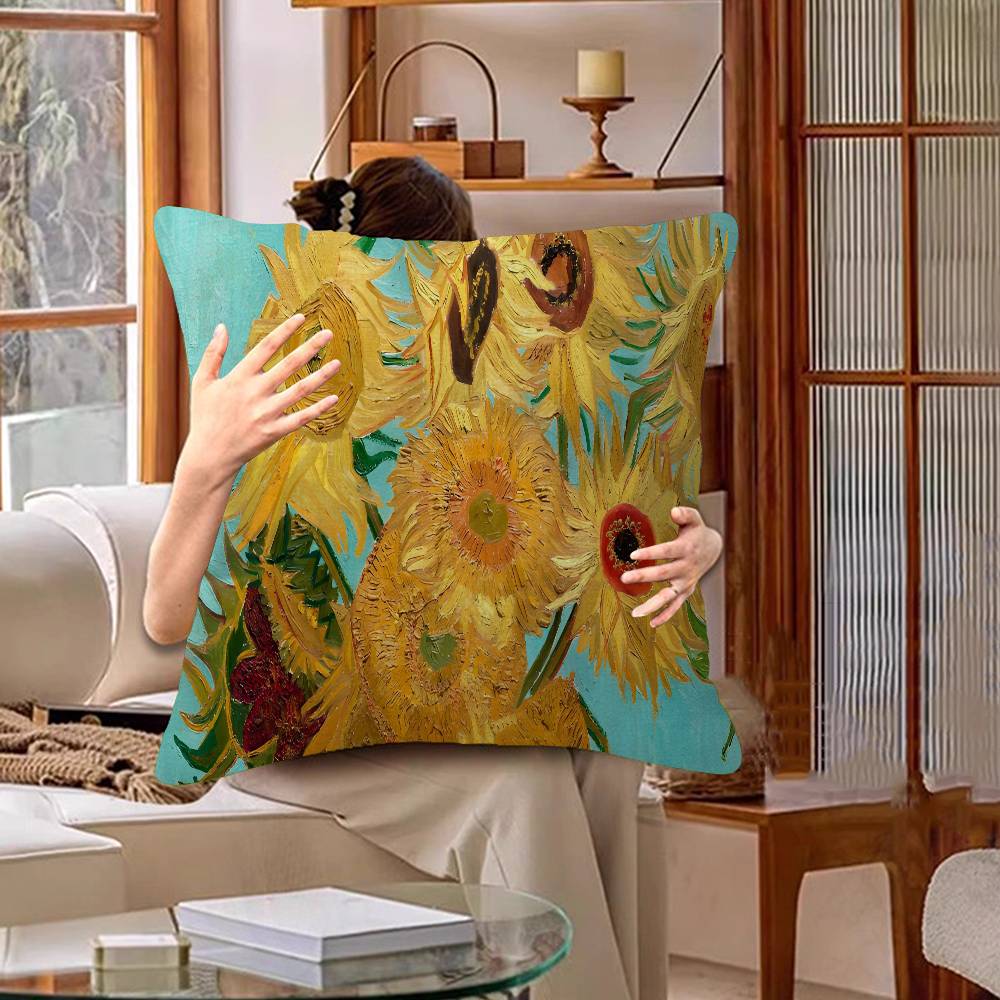 Vintage Art Van Gogh Oil Painting Pillow Cover Design cushion Cover decor Holiday Decorati