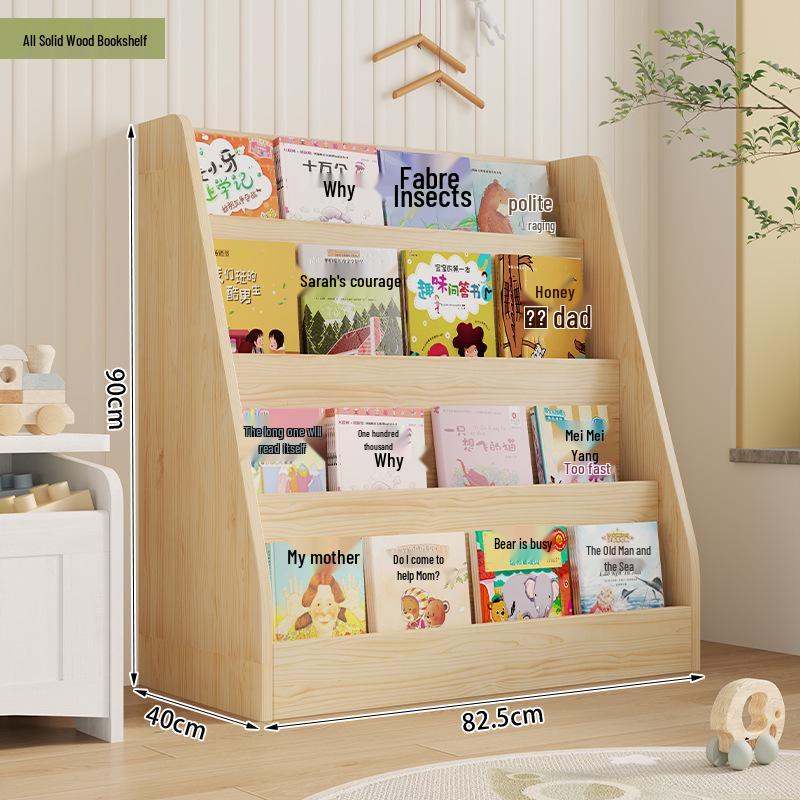 Children's Wooden Toy Storage Rack & Shelf Organizer