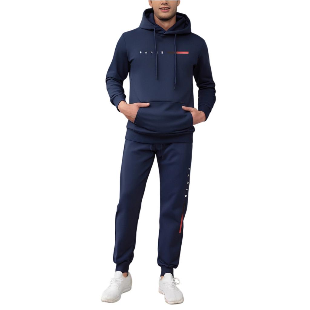 Men's Sweatshirt Suit Men's Solid Color Casual Sports Suit Sweatshirt Suit