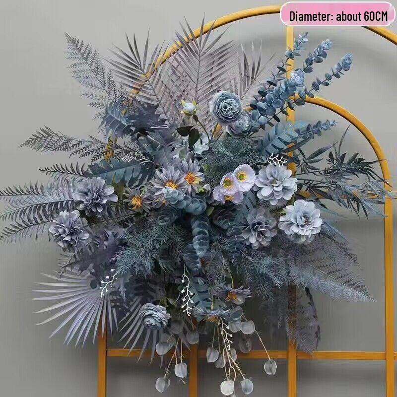 Wedding Aisle Decor: Large Silk Eucalyptus Flower Arrangement