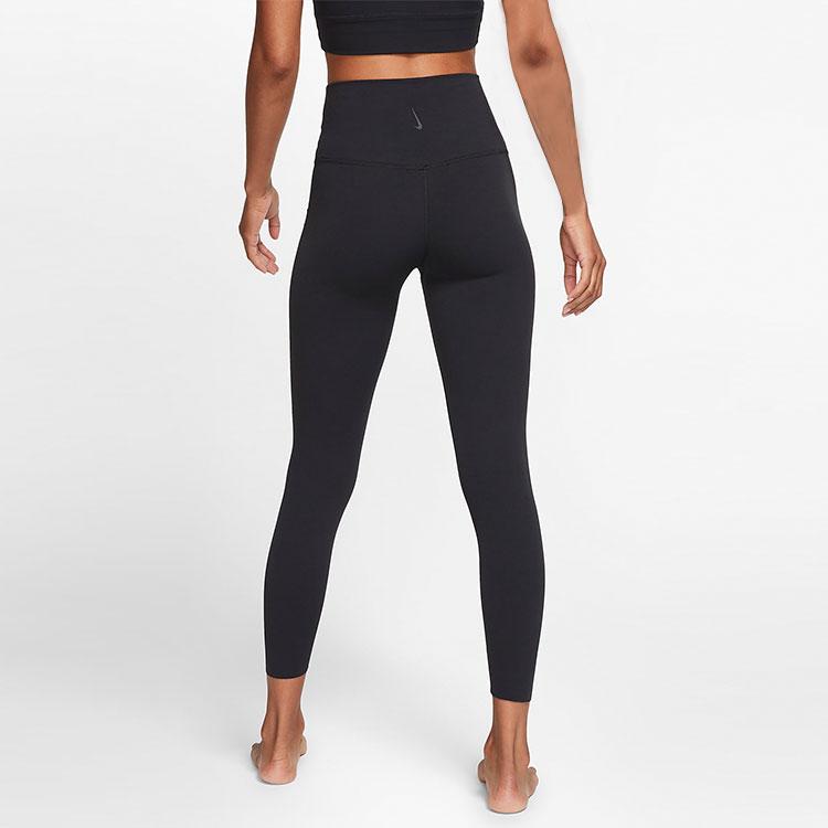 Nike Yoga Dri-FIT Luxe Jednobarevné Rychleschnoucí Legíny na jógu s vysokým pasem Dámské legíny Černé CJ3801-010