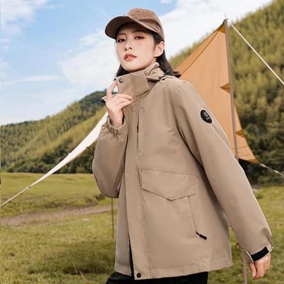 Women Autumn Winter Hooded Multi-function Interchange Jacket Thicken Detachable Outwear Padded Stand Collar Warm Short Jacket Coat