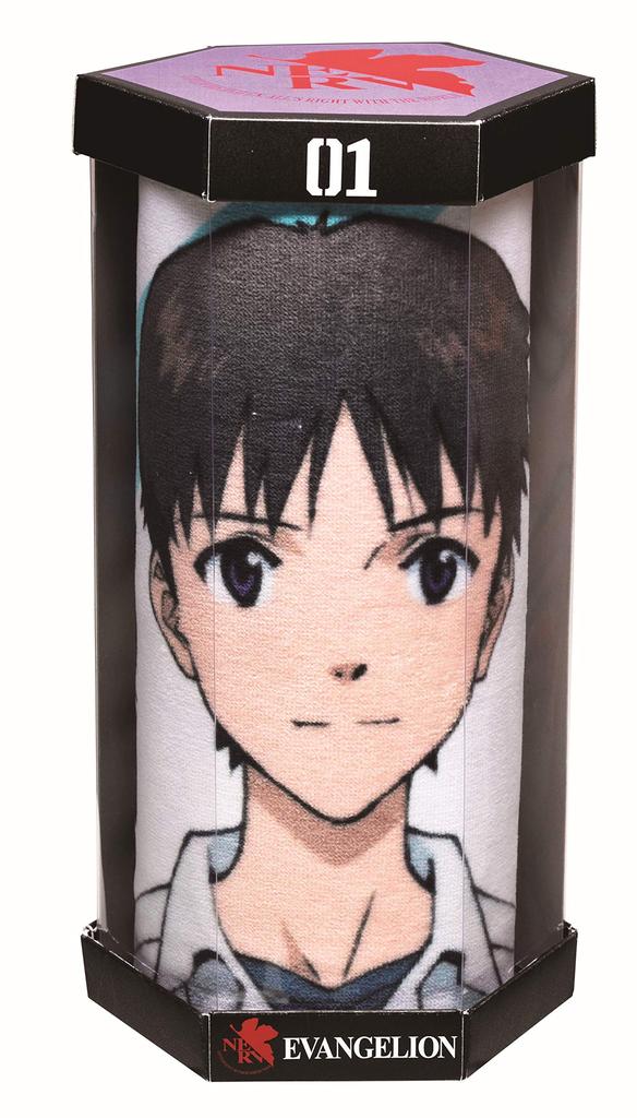 Marushin Beach Towel Evangelion Shinji 70 X 140cm Profile Shinji Large Towel Special Case 4885000400