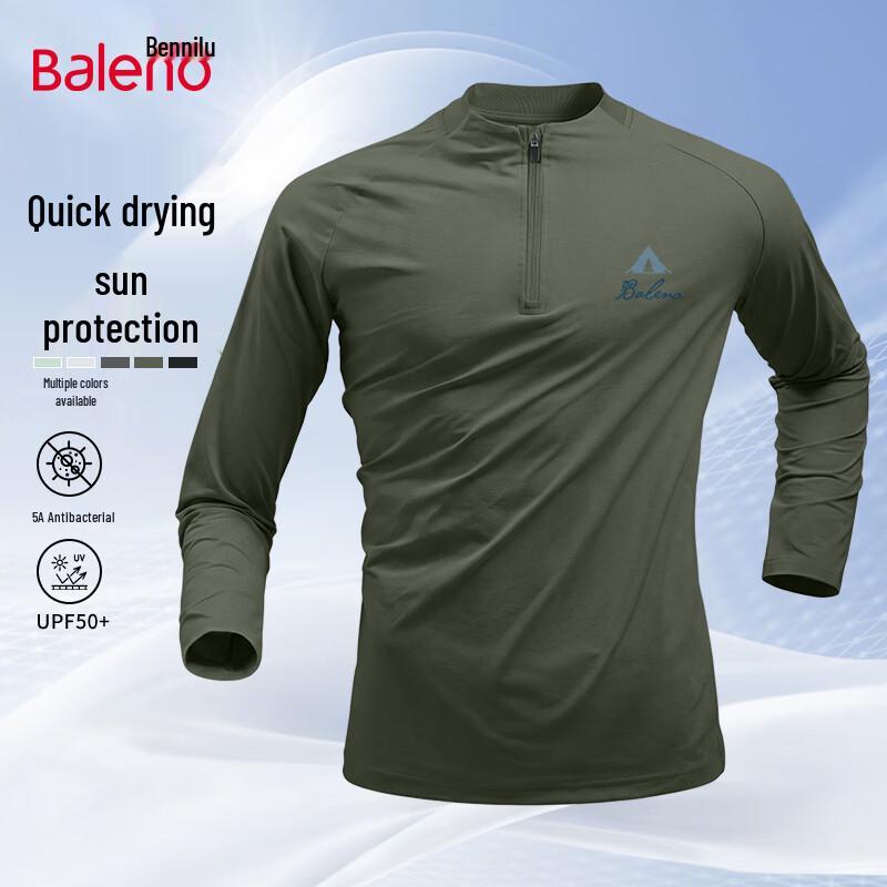 Baleno American Style Half-Zip Long Sleeve Sports Tee