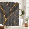 Marbling Pattern Polyester Shower Curtain - Stylistic Bathroom Decor, Fashionable Bath Linen For Home Hotel