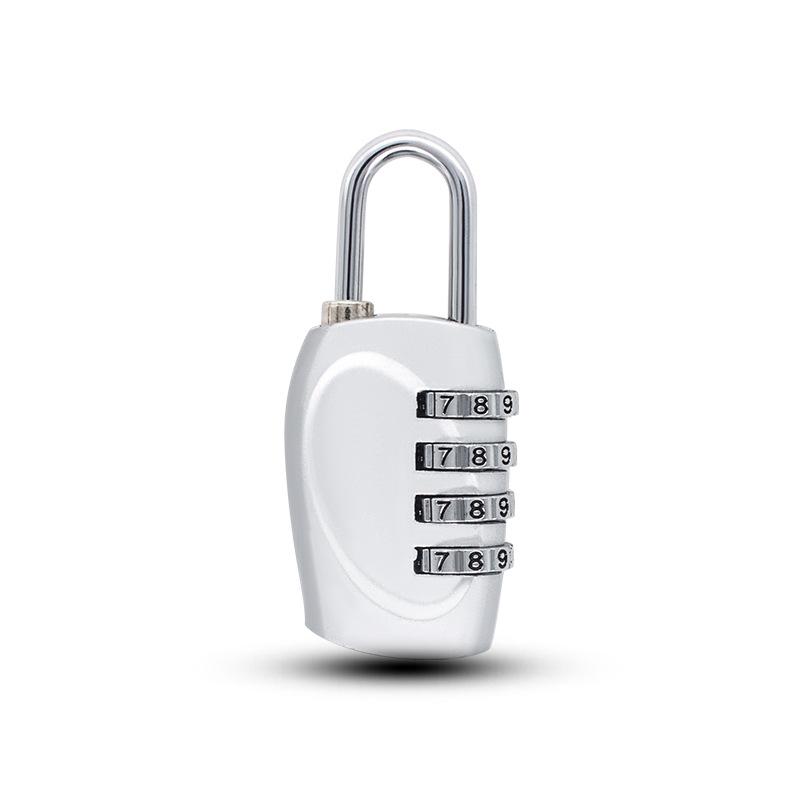 Popular 4-Digit Password Padlock 6-Color Gym Locker Anti-Theft Combination Lock Luggage Travel Safety Lock Zinc Alloy Hardware
