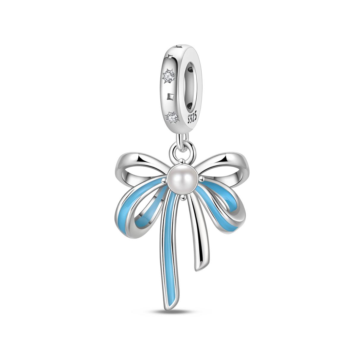 Lucky Clover Charms Bead Original Copper Inlaid Blue Zirconium Cute Pets Pendants Fit Bracelet Jewelry Lover Gift