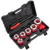 Ratsche Rohrschneider-Set, 1/4" NPT - 1-1/4" NPT Manuelles Ratschen-Rohrschneider, Tragbares Rohrschneidwerkzeug-Set mit 6 Stück NPT-Schneidköpfen, Aufbewahrungskoffer