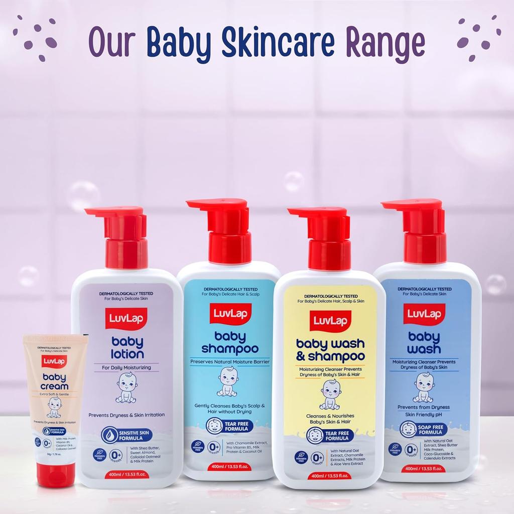 LuvLap Baby Lotion With Milk Protein 700ml Gentle Daily Moisturizer For Sensitive Skin Shea Butter Almond Oil Vitamin E