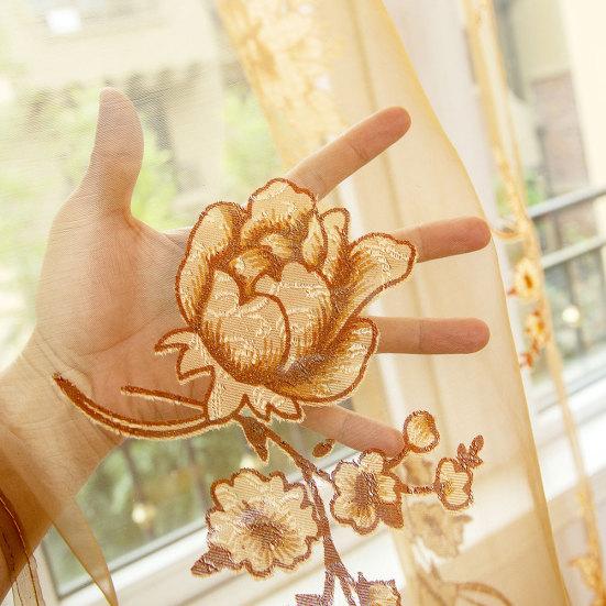 Acasă Ușă Fereastră Balcon Modern Lux Imprimat Flori Voile Tulle Transparente Perdele