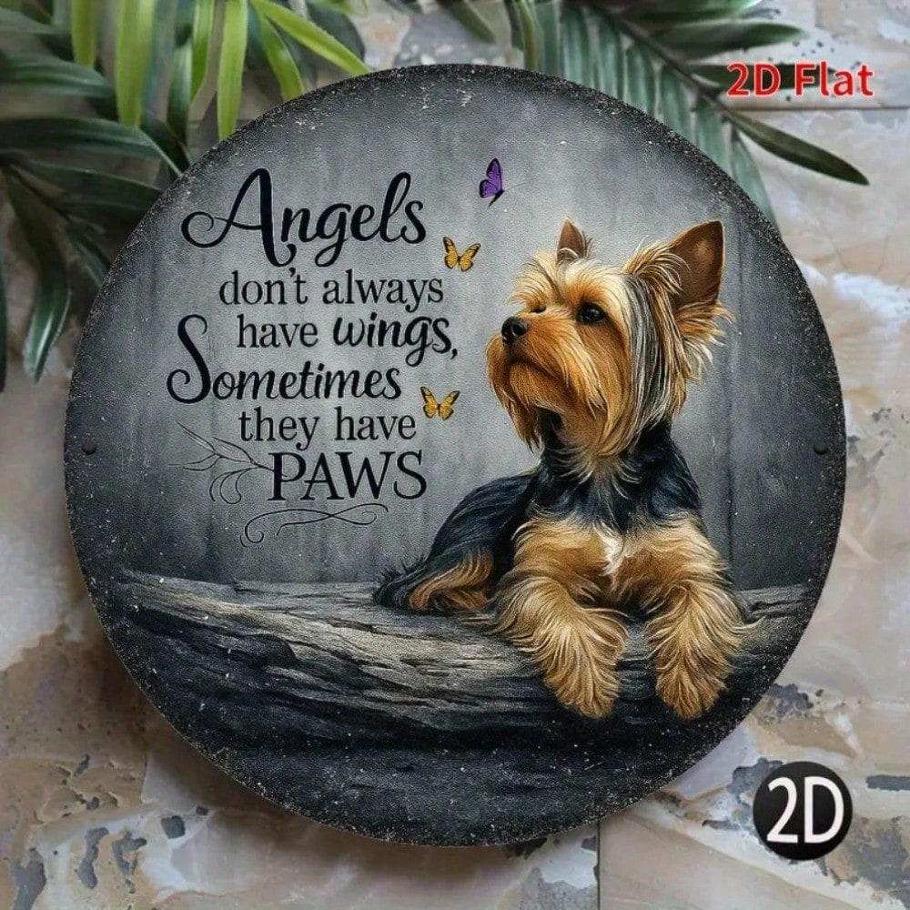 

Custom Yorkshire Terrier Pet Memorial Tin Sign Metal Wall Art Home Decor 8x8 Inch