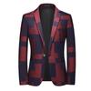 Herre Boutique Business Blazer Casual Jacquard Design Kveldskjole Dress Mann Slim Fit Blazere Jakke Kåpe Selskap