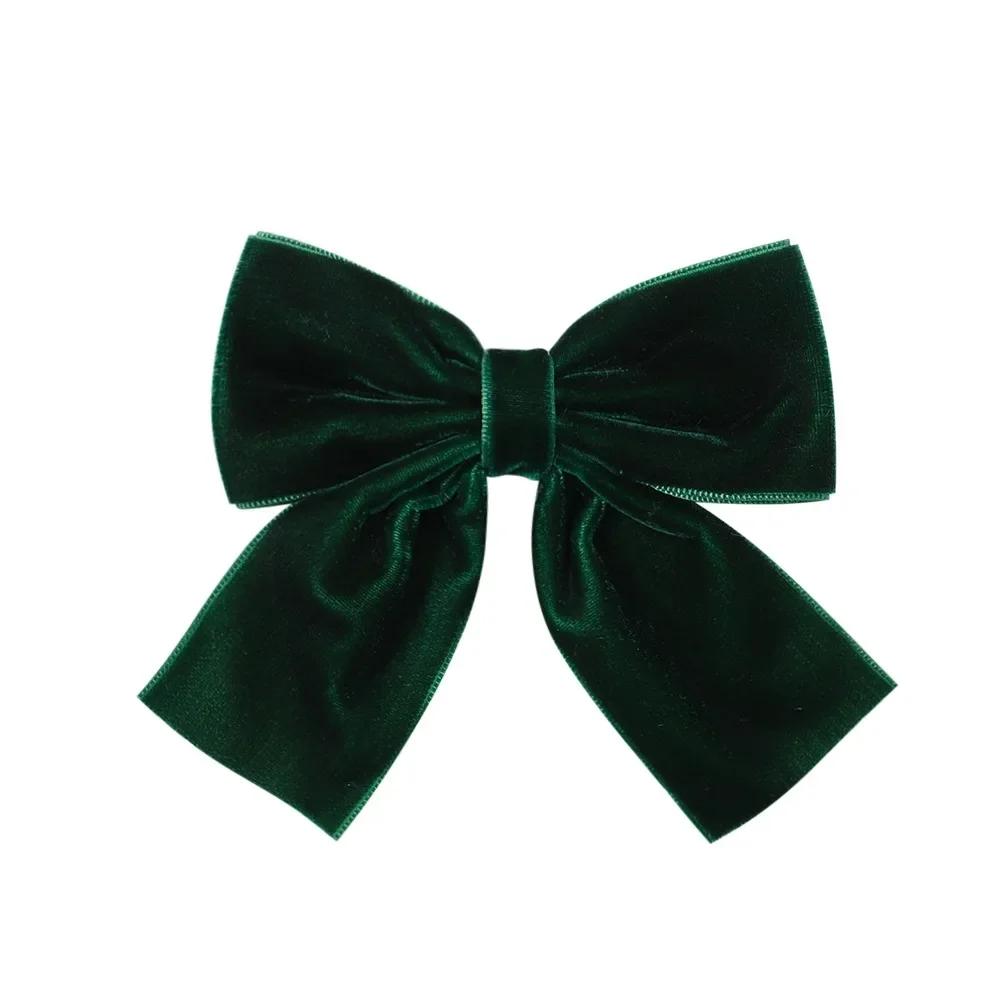 

4.3inch Velvet Bows Hair Clips for Girls Black White Red Pink Blue Yellow Handmade Barrettes Headwear Kids Hair Accessories