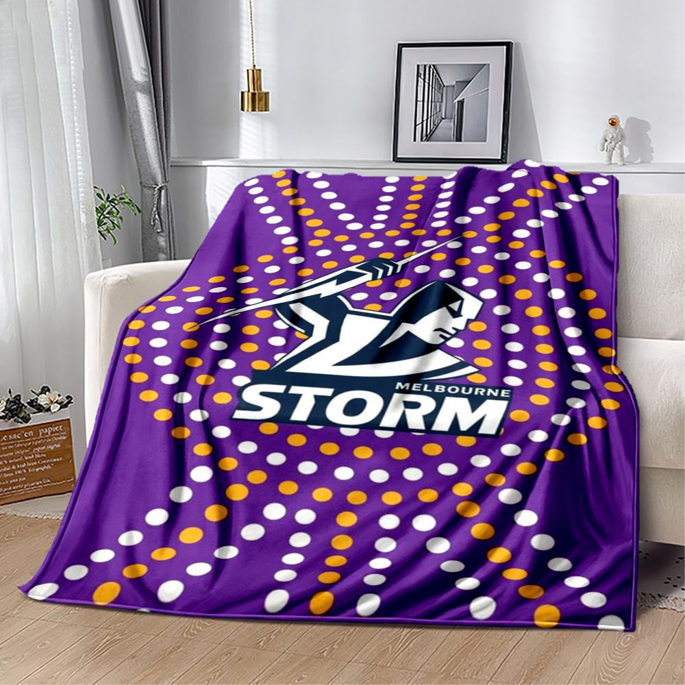 Coperte con logo della squadra Melbourne Storm Adatte per divani, viaggi, soggiorni anche un buon regalo per amici e familiari Adatte a tutte le stagioni.