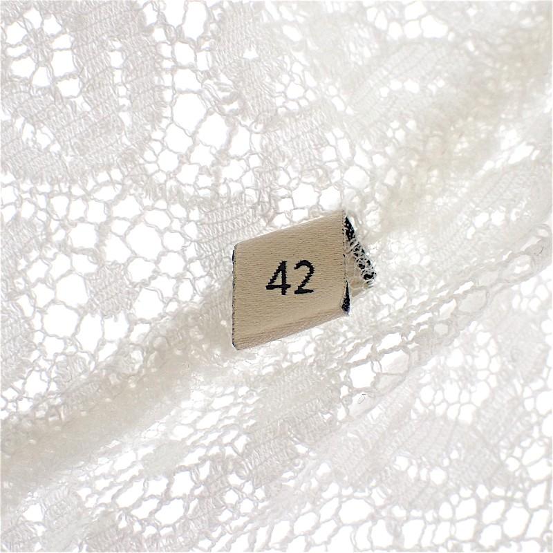 Gucci 42 Long Sleeve Shirt white/White cotton/Nylon Women