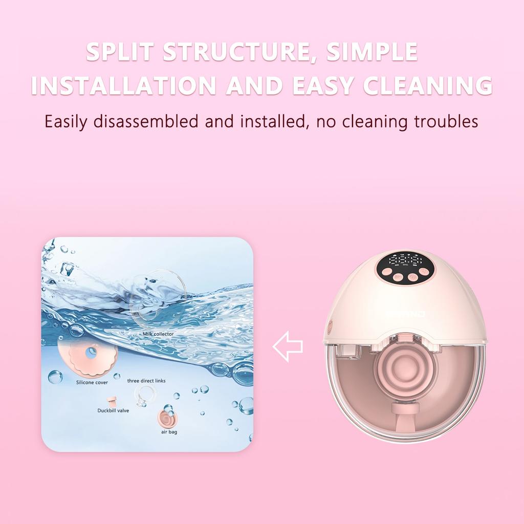 2Pack Hands Free Breast Pump with 4 Modes 12 Levels Auto Stop Wearable Breast Pump BPA-free Safe