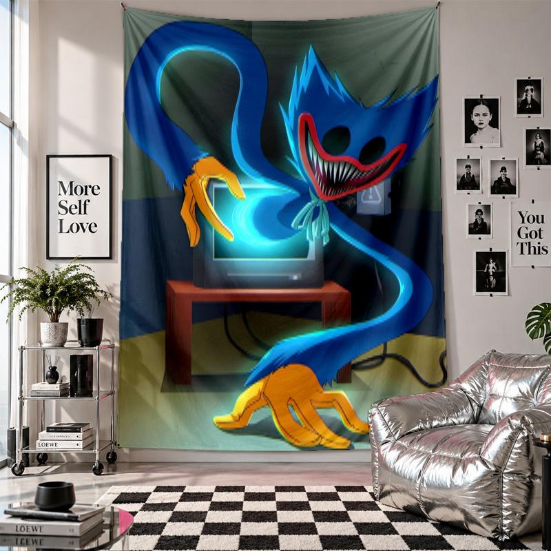 Wall TapestryHuggy Wuggy Art Hanging Cloth Decorative Background Cover for Room Decoration