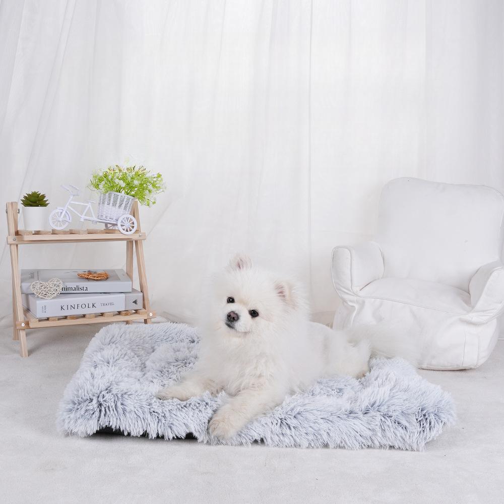 Plush Square Mat Cat Blanket Deep Sleep Warm Nest Pet Nest Dog Bed Winter Pet Bed