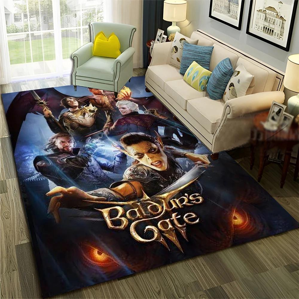 Baldur Gate3 Game Gamer Cartoon 3D Carpet Rug for Home Living Room Bedroom Sofa Doormat Decor,Child Area Rug Non-slip Floor Mat