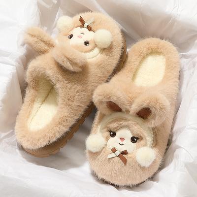 Cartoon schattige katoenen pantoffels winter binnenhuis huishouden dikke zool pluche warm antislip pluizige pantoffels