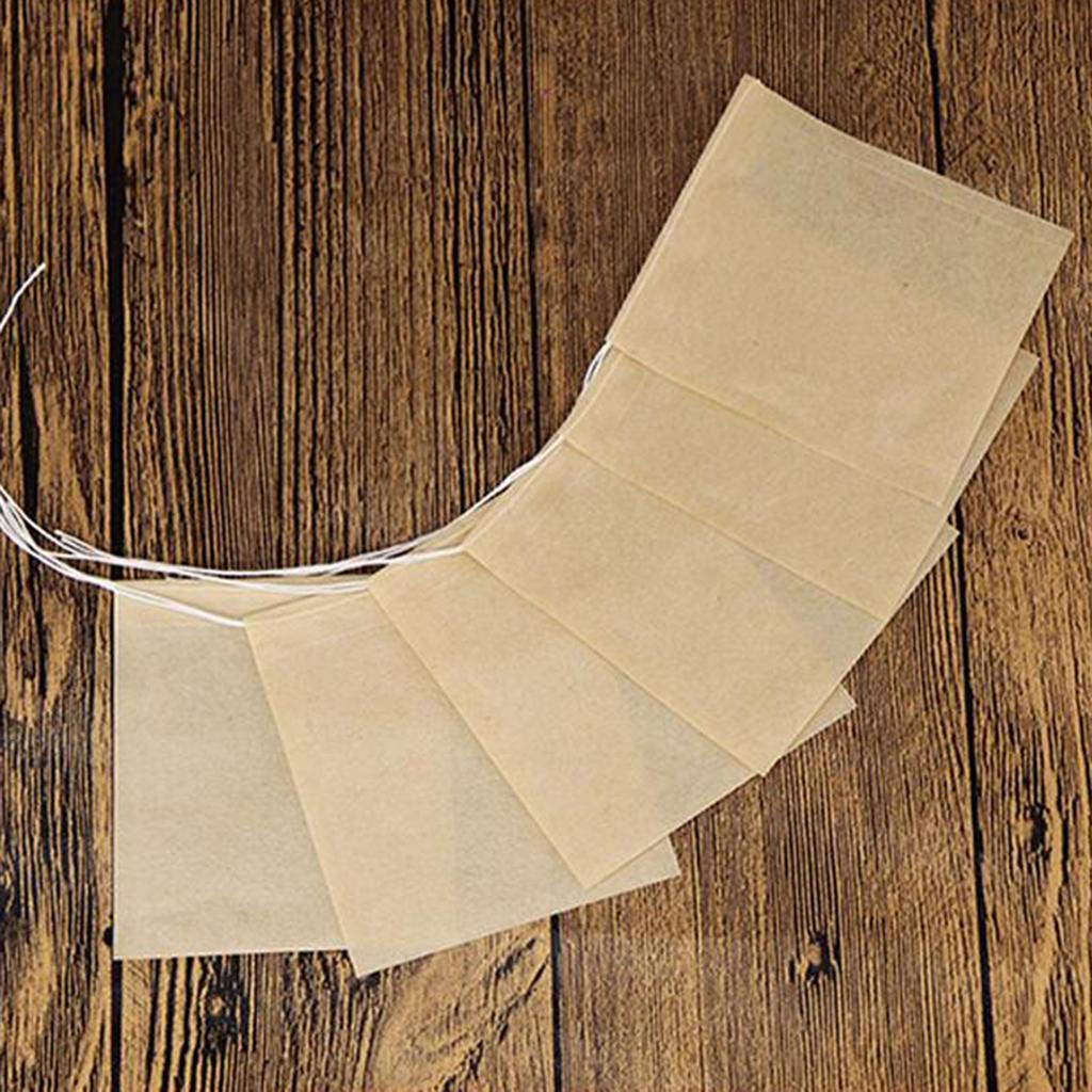 

400Pieces Empty Tea Filter Bags W/ Drawstring Strong 7x5cm