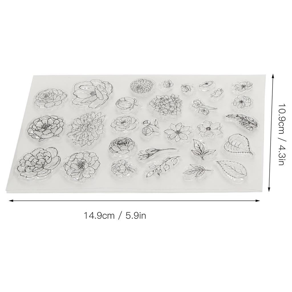 3Pcs Transparent Stamp Rubber Journal Album Decoration Craft Gifts Accessories