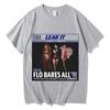 FLO Leak It Tour 2026 T-shirt Pure Cotton Fashion Casual Graphic Tshirts Loose Cotton Short Sleeve Female T Shirt Print Tops Tee