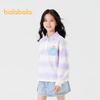 Balabala Girls' Sweet Color Block Long Sleeve T-Shirt