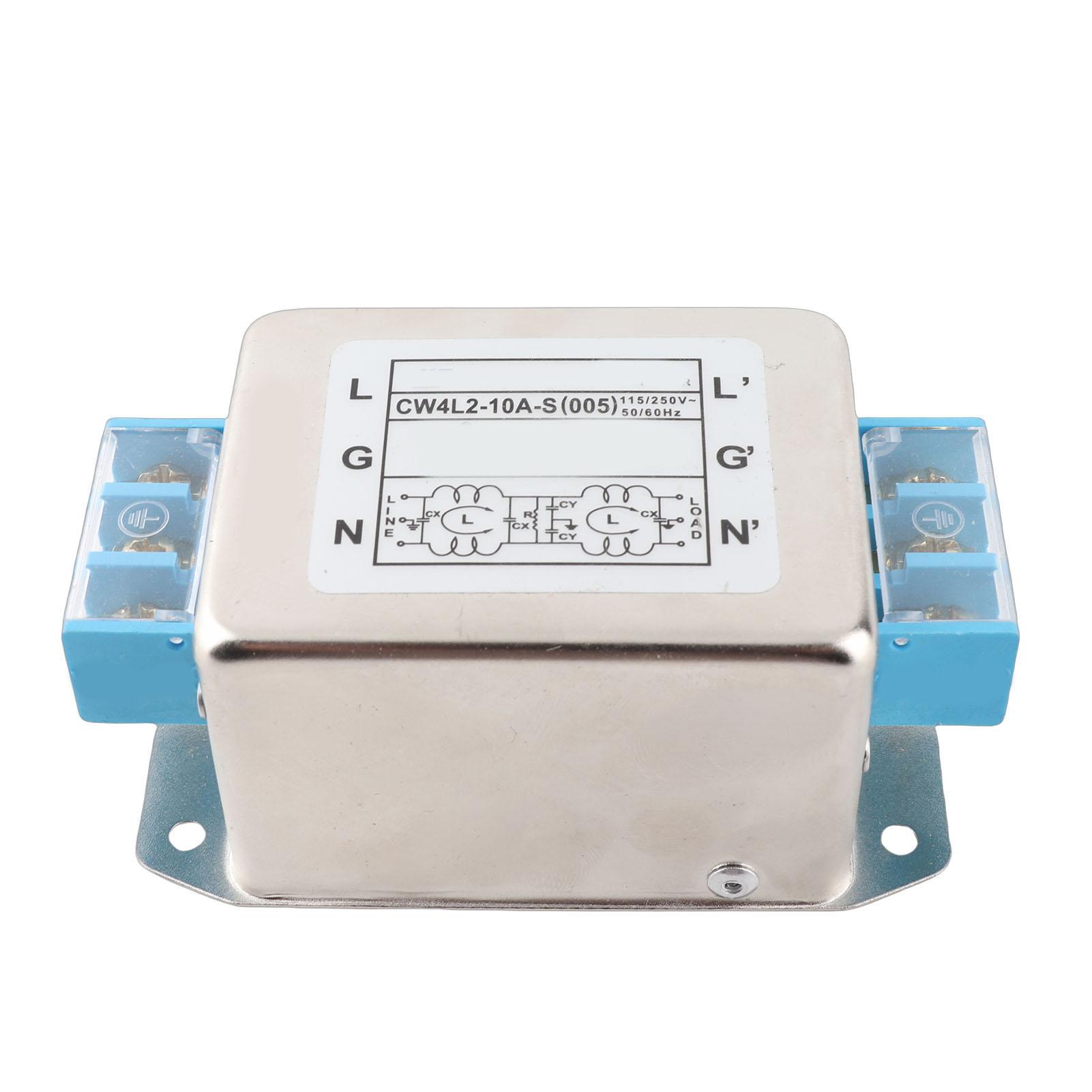 115V 250V 10A 50 60Hz Single Dual Pole Single Phase Power Line EMI Filter Terminal