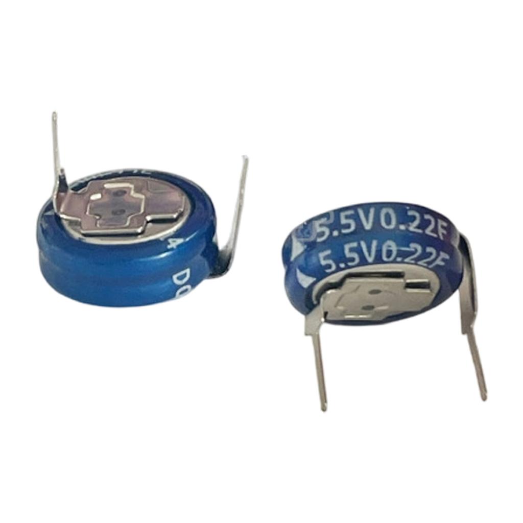 5pcs Industrial Super Capacitor 5.5V 0.22F Supercapacitors Rapid Charging Capability Direct Charge Circuit Compatibility