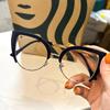 Cat Eye Women Eyeglasses Stylish Vintage Ultra Light Alloy Rim Spectacles Trendy Blue Light Blocking Computer Eyewear