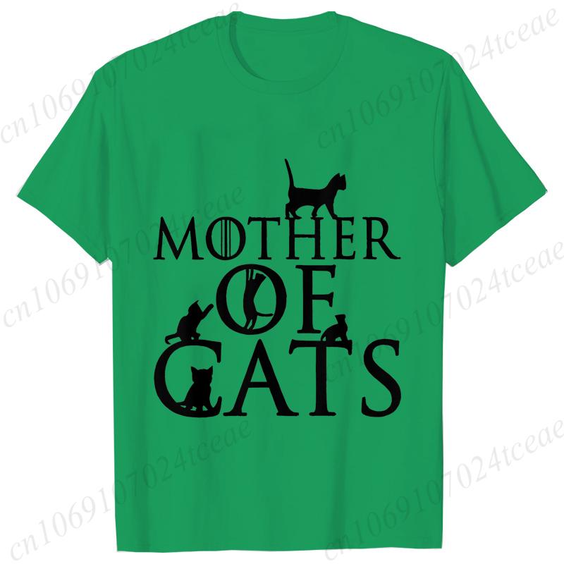 Mother of Cats Design Women Tshirt Tops Short Sleeve O Neck Women Tshirt Ladies Fashion Tee Shirt Tops Clothes Camisetas Mujer
