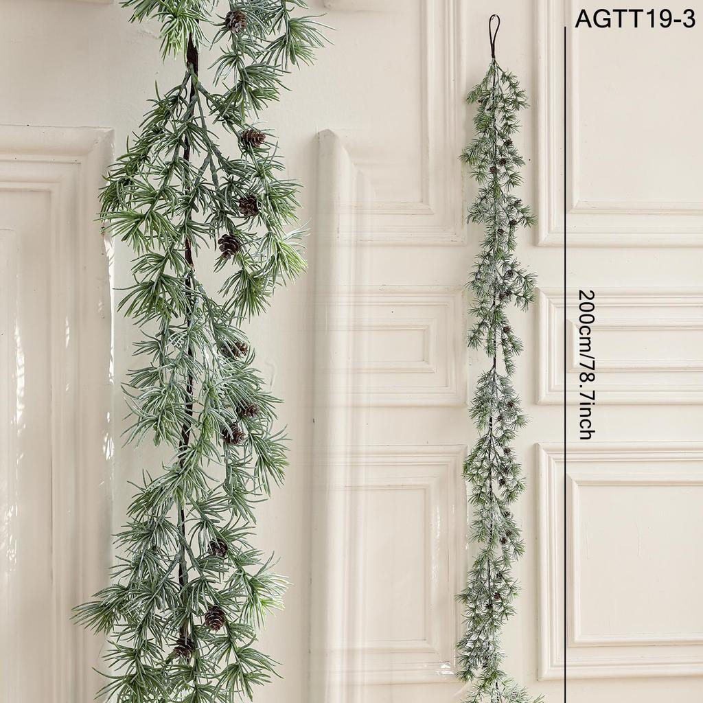 Artificial PE Rattan Leaves for Wall, Door, and Christmas Decor Vines