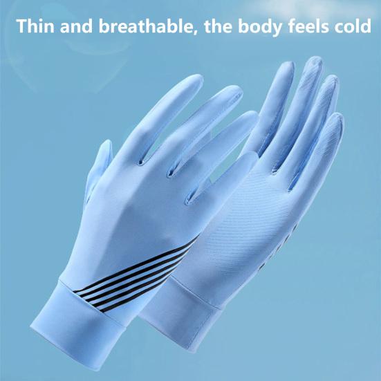 

Unique Ice Silk Gloves Lightweight One Size Fine Workmanship зелений