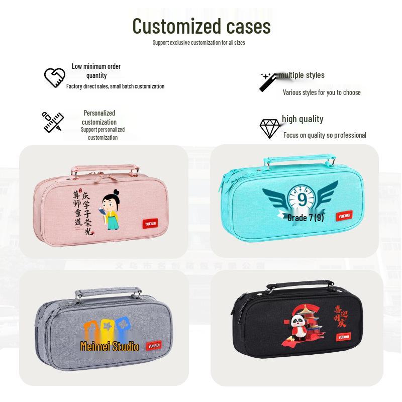 Large Capacity Multi-layer Canvas Pencil Case for Students